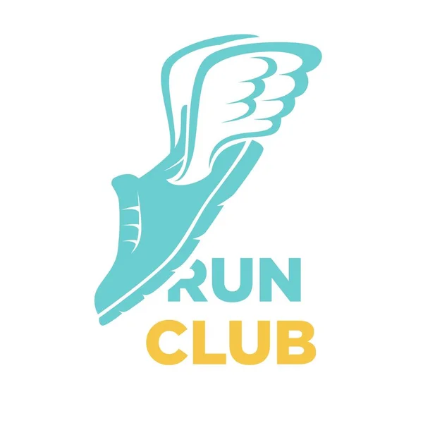 Run club logo πρότυπο — Διανυσματικό Αρχείο