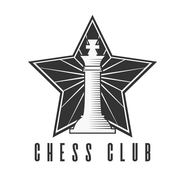 Chess club embleem logo — Stockvector