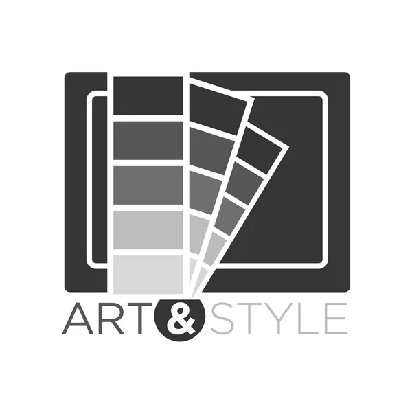 Kunst en stijl palet logo — Stockvector