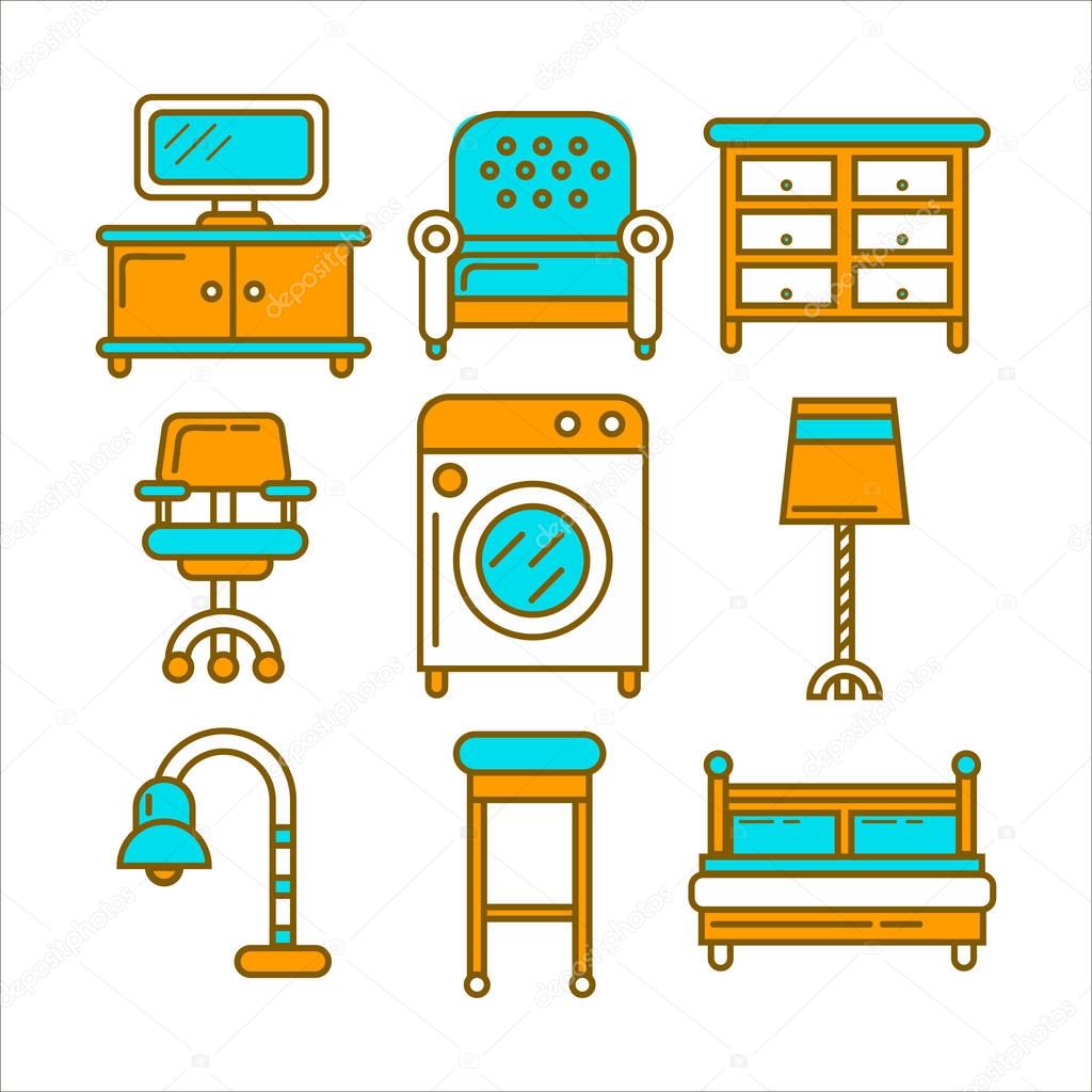 Home furniture and room interior accessories 