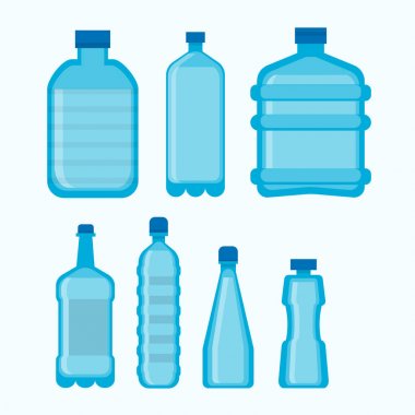 Plastik şişe Icons set