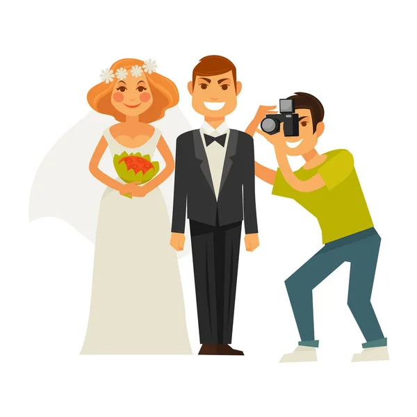 Photographe et icônes de couple — Image vectorielle