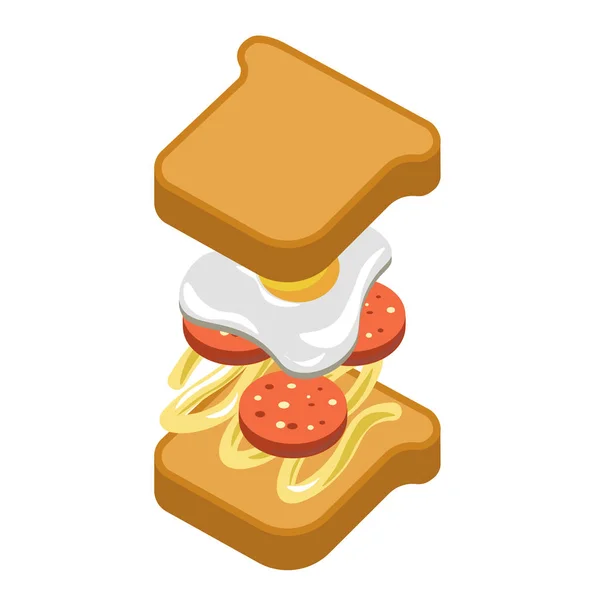 Ikona burger sendvič — Stockový vektor