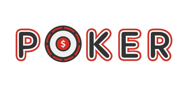 Poker logotype icon — Stock Vector