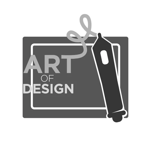 Kunst van ontwerp cursussen logo — Stockvector