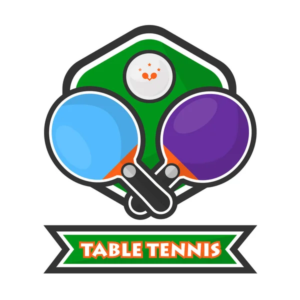 Logotype coloré tennis de table — Image vectorielle