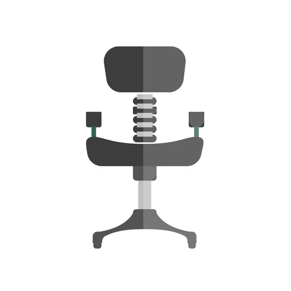 Einfacher schwarzer Bürostuhl — Stockvektor