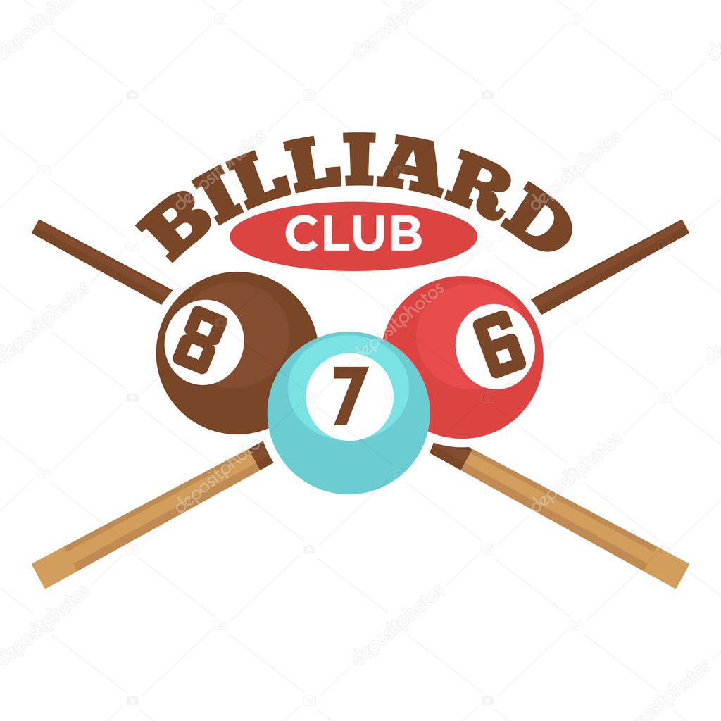 Billiard club label template