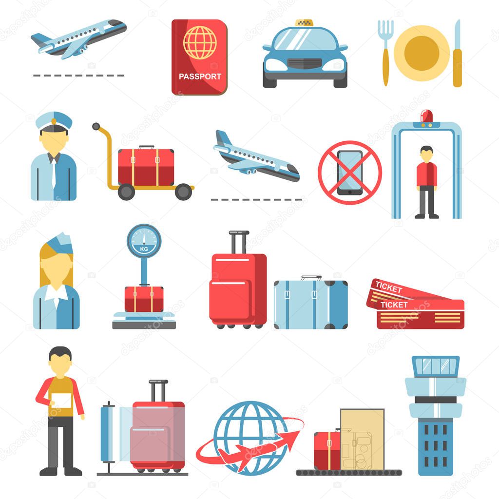 Airport pictograms icons