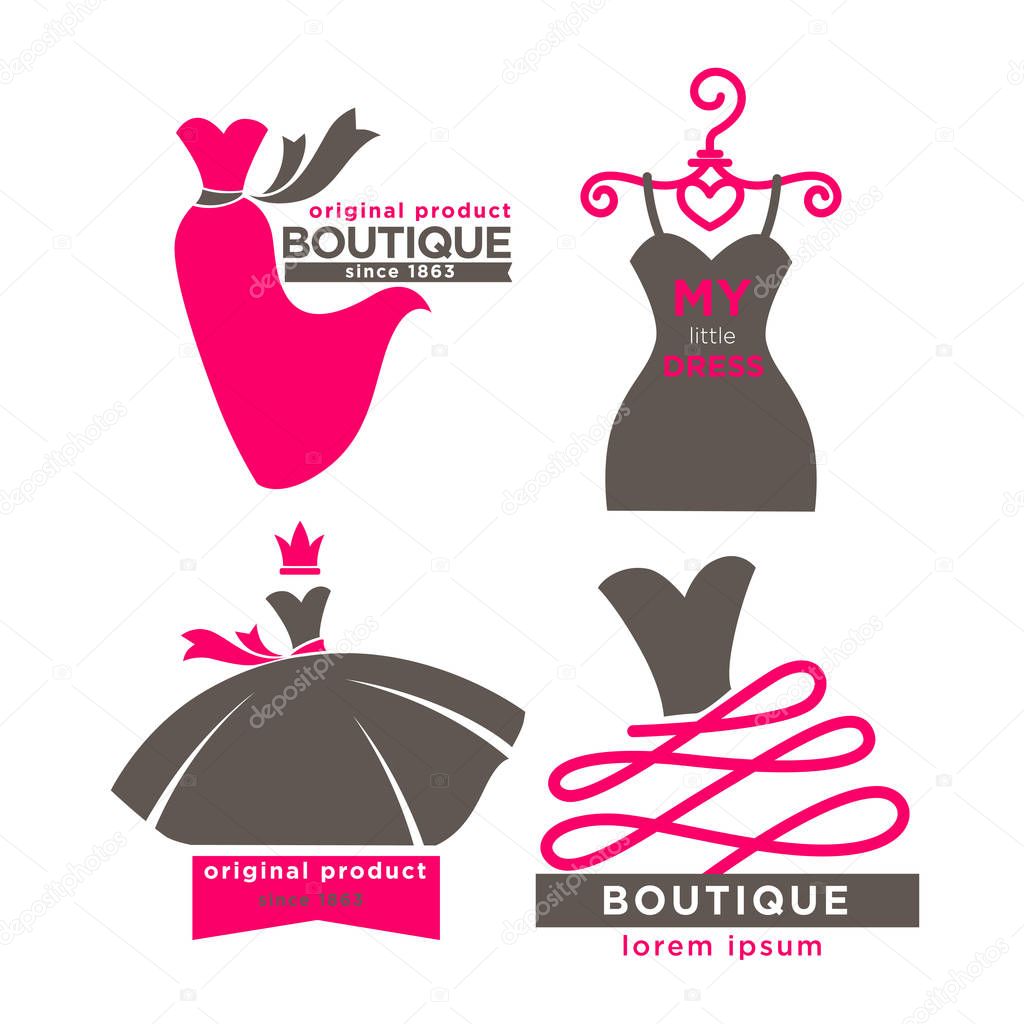 fashion boutiques promotional logotypes