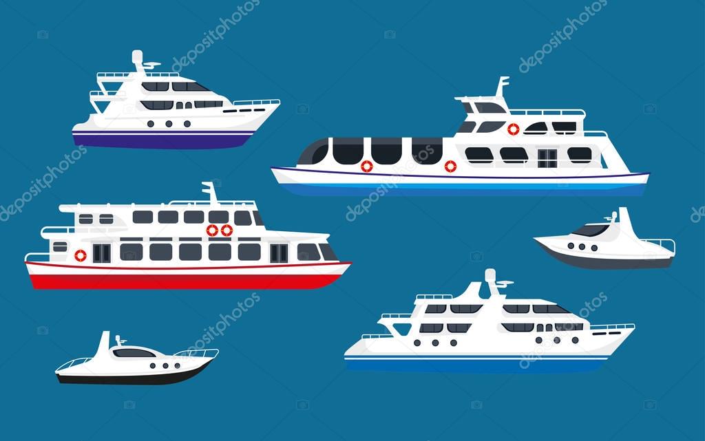 cruise liner ships icons