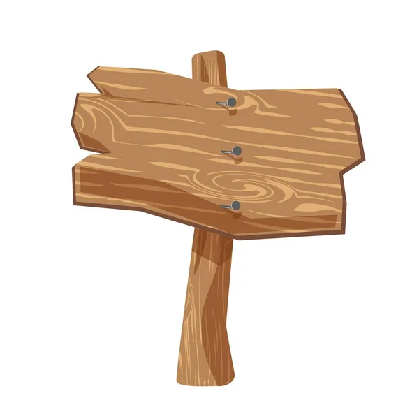 Drewniany znak z paznokci — Wektor stockowy