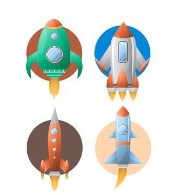 Renkli Daireler karşı dört dizi roketler 