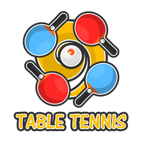 Logotype coloré de tennis de table — Image vectorielle