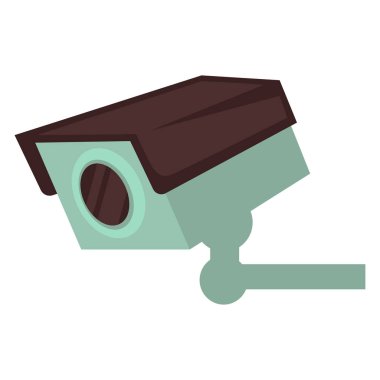 Duvar izole resimde bağlı küçük video kamera