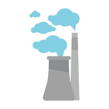 Havada zararlı gazlar yayar fabrika borular