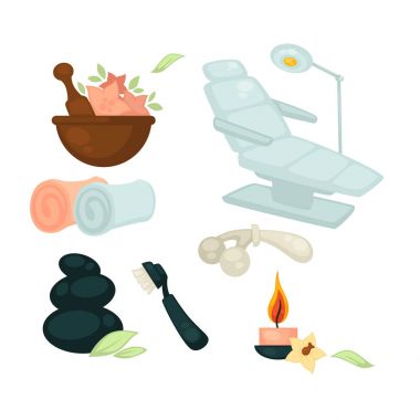 Güzellik Salonu renkli ekipman seti 