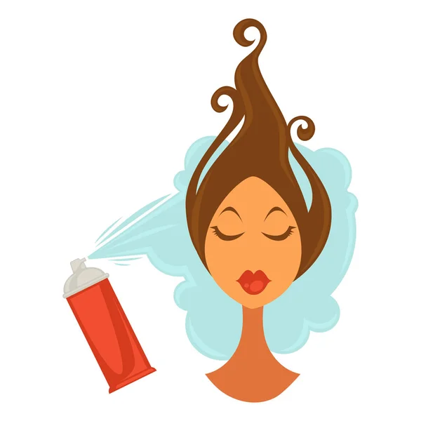 Visage féminin aux cheveux remontés — Image vectorielle