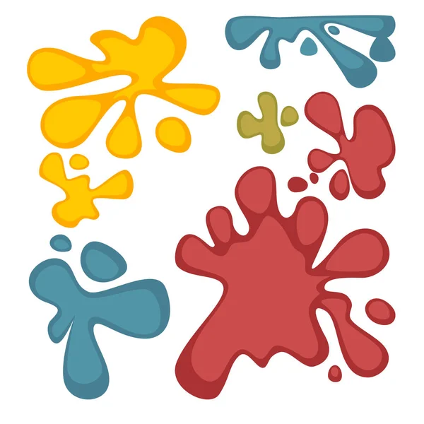 Ensemble de taches colorées — Image vectorielle