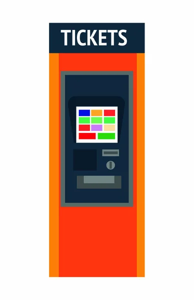 Tickets machine with sensor screen — Stock Vector