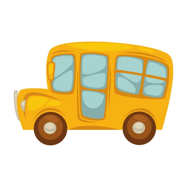 Cartoon yellow bus — Stock Vector