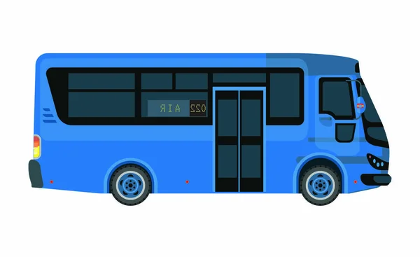 Autobús del aeropuerto en color azul — Archivo Imágenes Vectoriales