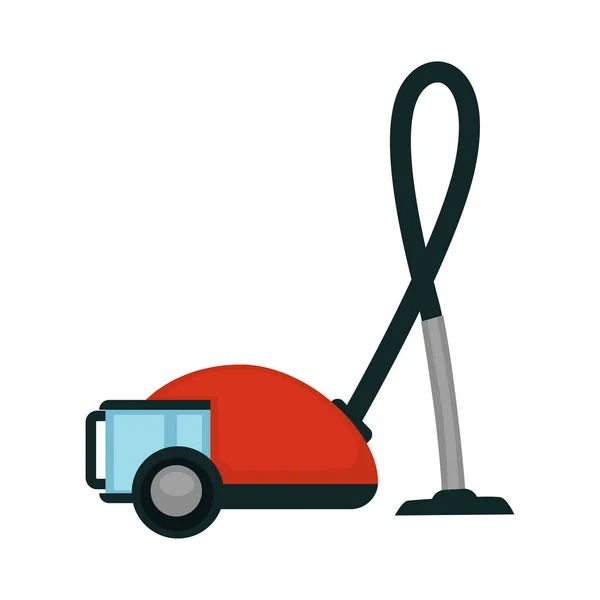 Vacuum cleaner in rode kleur — Stockvector