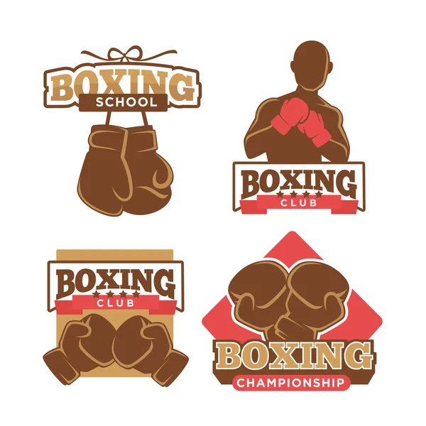 Club de boxeo logo colorido — Vector de stock