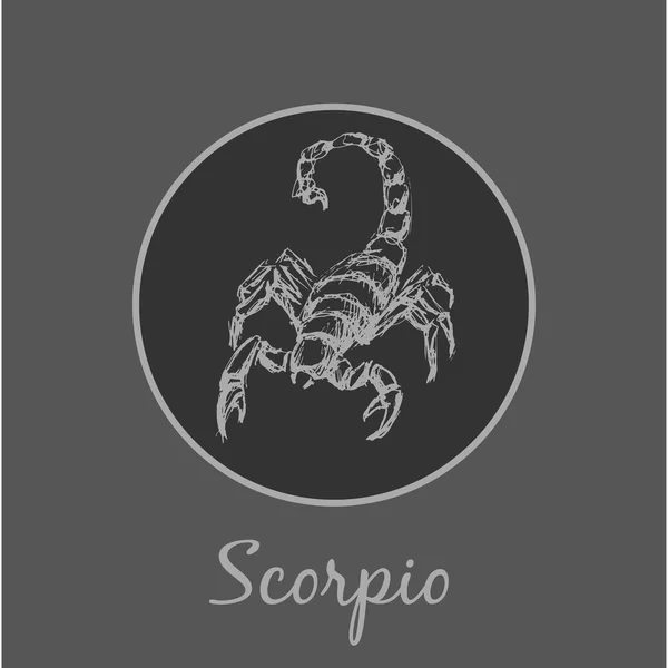 Scorpion Symbole astrologique du zodiaque. Horoscope signe . — Image vectorielle