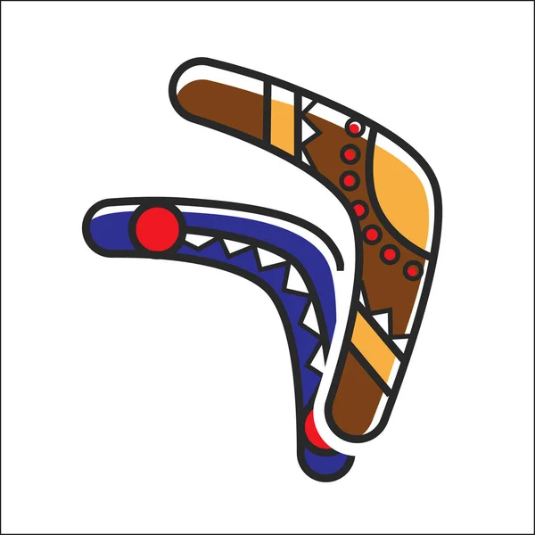 Two traditional boomerangs — Stock Vector