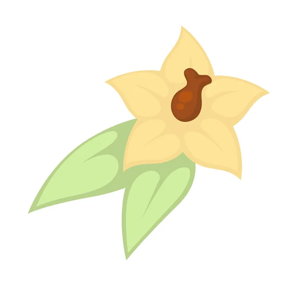 Hermosa flor amarilla — Vector de stock