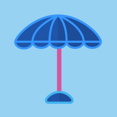 Mavi güneş şemsiyesi 