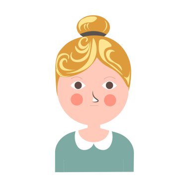 Karikatür komik kadın portre