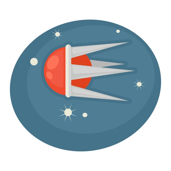 Icono de nave espacial voladora — Vector de stock