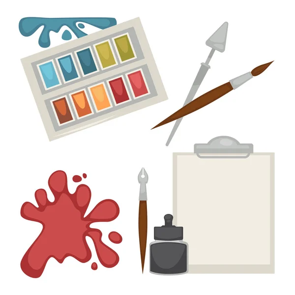 Coleção de equipamentos para pintura — Vetor de Stock