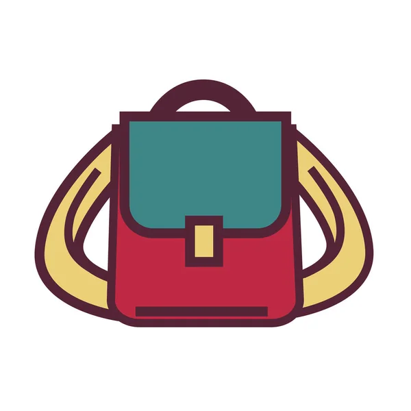 Sac à dos scolaire coloré — Image vectorielle