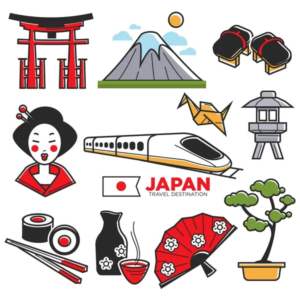Japanisches Tourismusplakat — Stockvektor