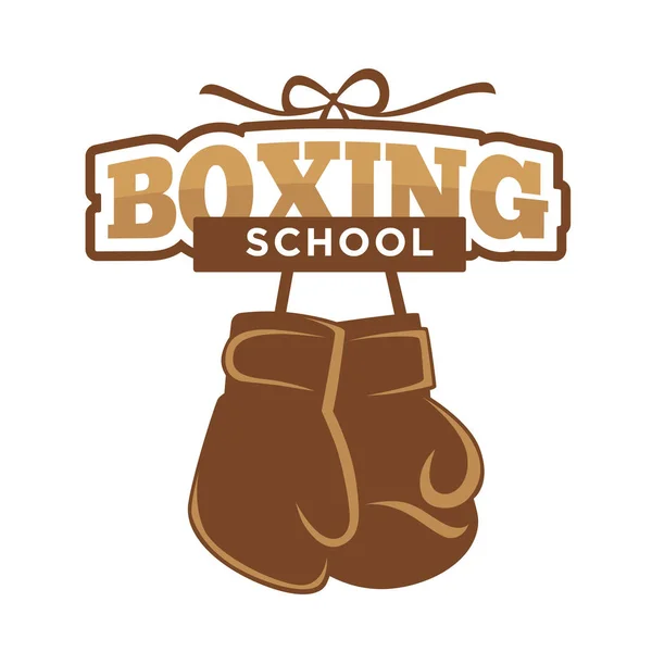 Emblema de la escuela de boxeo — Archivo Imágenes Vectoriales