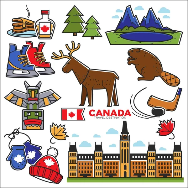 Touristisches Plakat von Kanada — Stockvektor