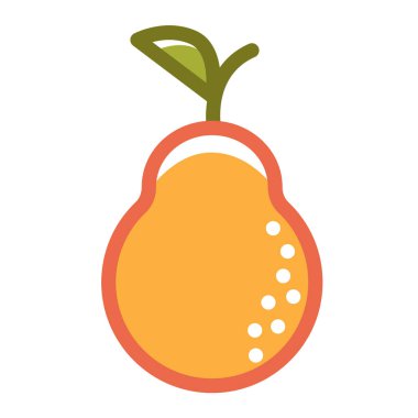 Armut meyve ve yeşil yaprak 