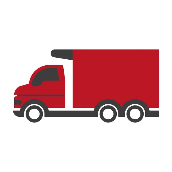 Véhicule de camion rouge — Image vectorielle