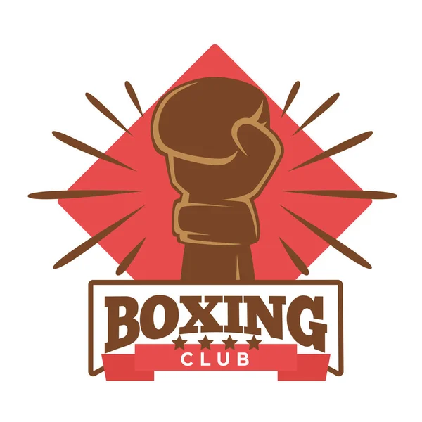 Emblema del club de boxeo — Vector de stock