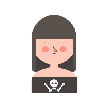 Koyu saçlı. Gotik kız 