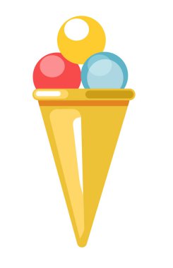 Dondurma düz simgesi.