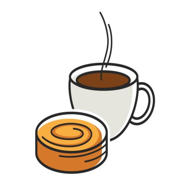 Bir fincan buharlı kahve. 