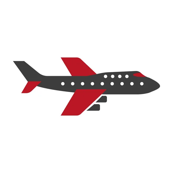 Avión mínimo aislado — Vector de stock