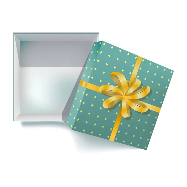 Caja de regalo con lazo de cinta — Vector de stock