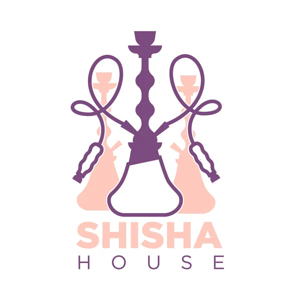 Shisha dům propagační logotyp — Stockový vektor