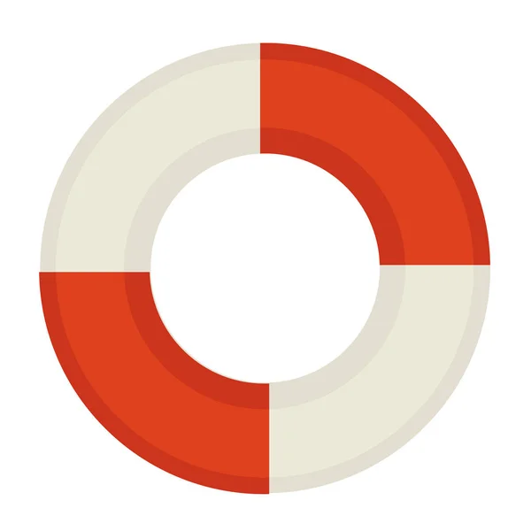 红色和白色的浮选环 — 图库矢量图片