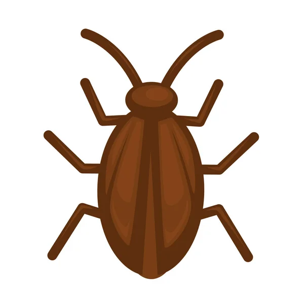 Cucaracha en color marrón — Vector de stock